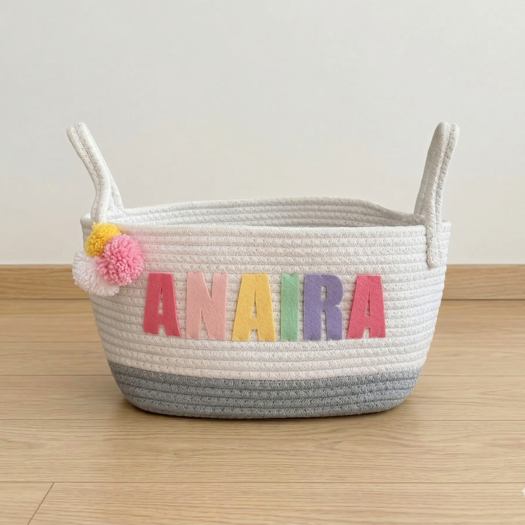 Rainbow Alphabets Storage Basket