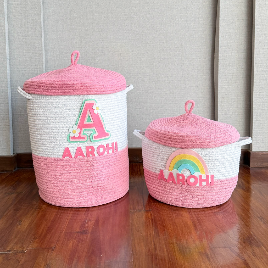 Rainbows Daisies Storage Basket