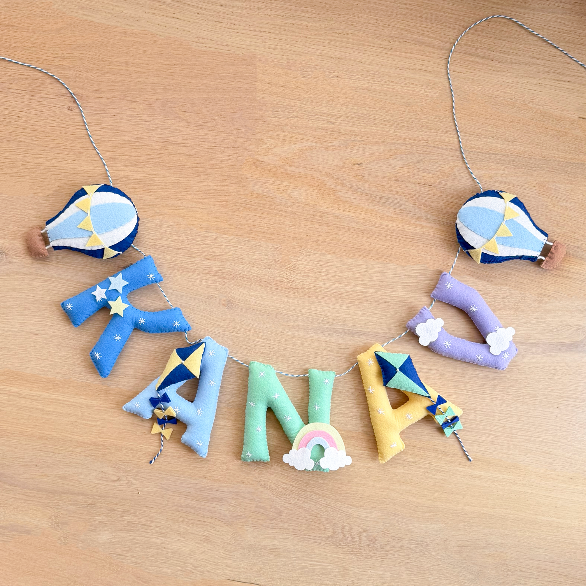 Bright Skies Name Hanging