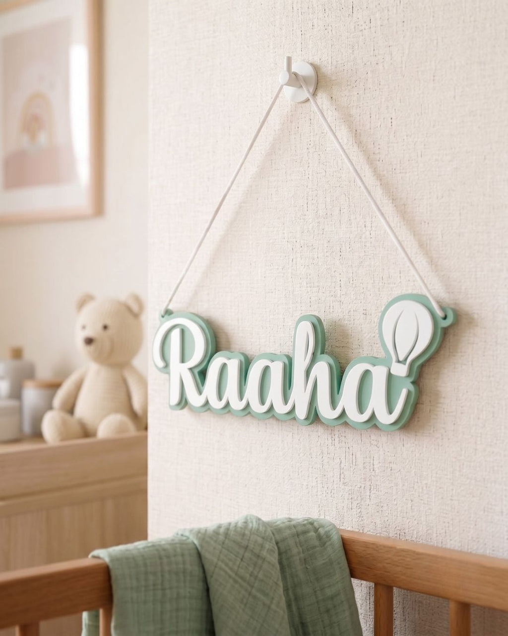 Hot Air Name Plaque
