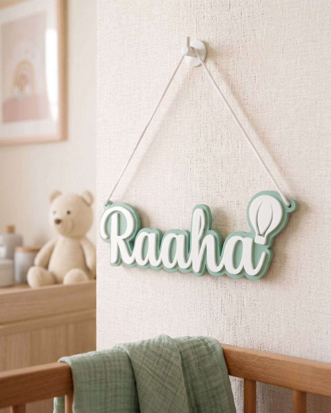 Hot Air Name Plaque