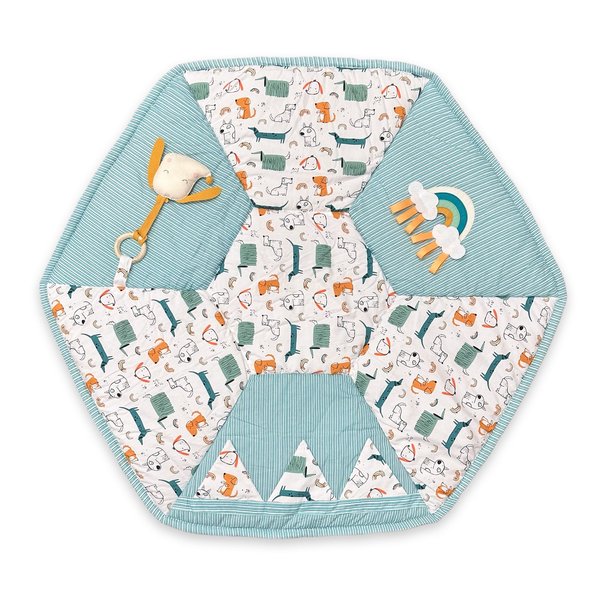 Teal Dogs Sensory Playmat
