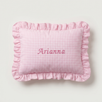 Gingham Ruffle Throw Cushion