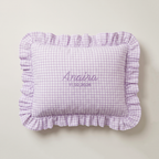 Gingham Ruffle Throw Cushion