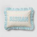 Applique Ruffle Throw Cushion