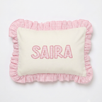 Applique Ruffle Throw Cushion