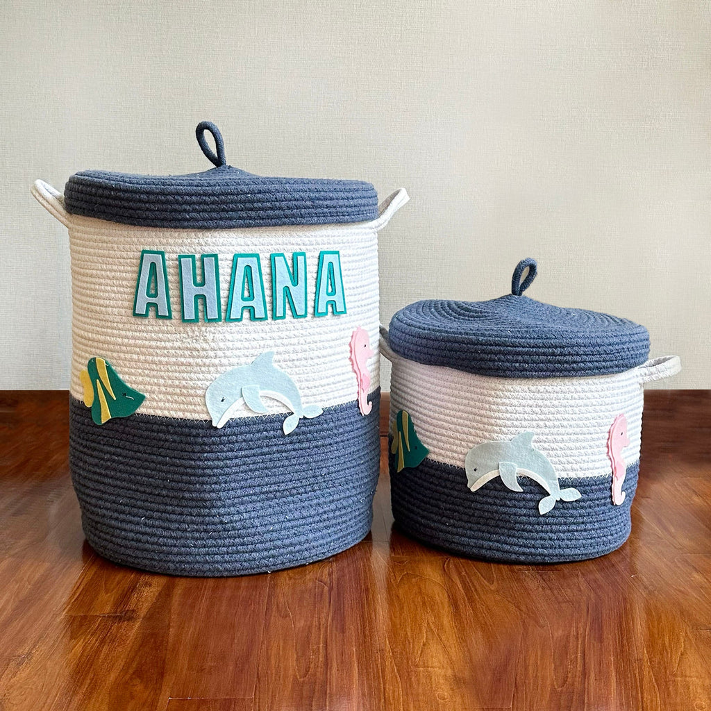 Sea Creatures Storage Basket