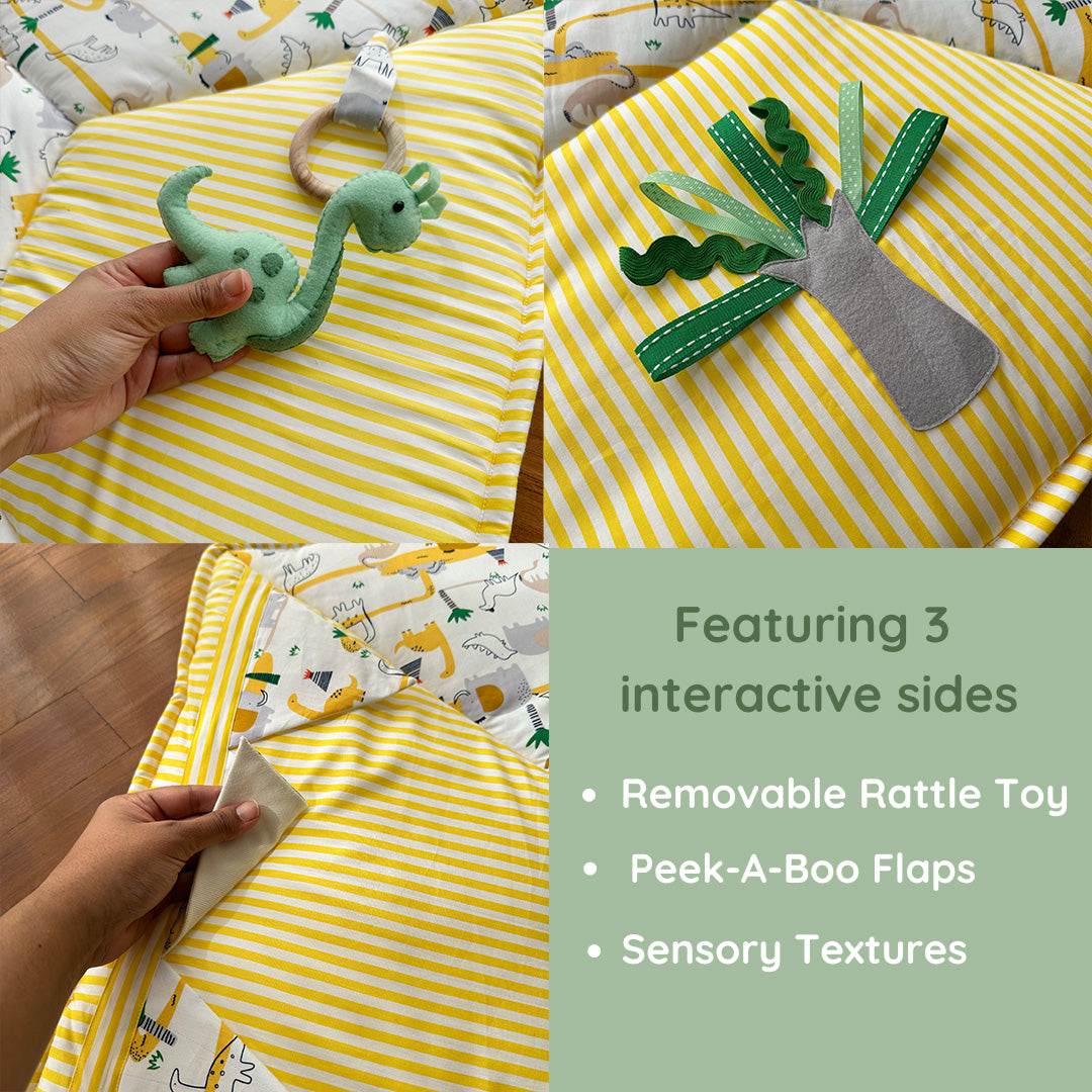 Yellow Dinosaur Sensory Playmat